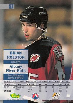 1995 Classic Images - Gold #97 Brian Rolston  Back