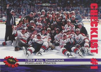 1994-95 Classic #23 1994 AHL Champions: Portland Pirates Front
