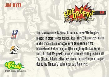 1994-95 Classic - Enforcers #E9 Jim Kyte  Back