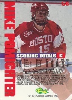1994-95 Classic - Gold #58 Mike Pomichter  Back