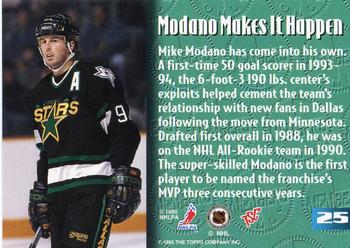 1995 Stadium Club Members Only 50 #25 Mike Modano Back