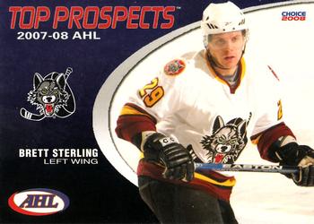 2007-08 Choice AHL Top Prospects #6 Brett Sterling Front