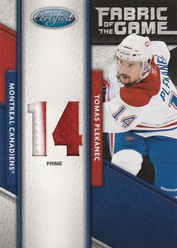 2011-12 Panini Certified - Fabric of the Game Jersey Number Prime #81 Tomas Plekanec Front