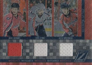 2010-11 Panini Zenith - Mozaics Materials Triple #20 Alexander Ovechkin / Eric Fehr / Mike Knuble Front