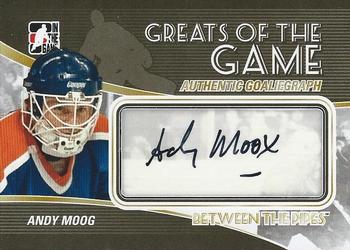 2010-11 In The Game Between The Pipes - Autographs #A-AM Andy Moog  Front