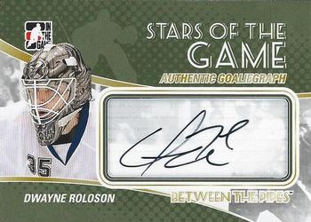 2010-11 In The Game Between The Pipes - Autographs #A-DR Dwayne Roloson Front