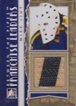 2010-11 In The Game Between The Pipes - Franchise Leaders Jerseys Gold #FL-26 Mike Liut Front