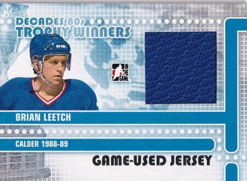 2010-11 In The Game Decades 1980s - Trophy Winners Jerseys Black #TWJ-28 Brian Leetch  Front