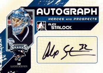 2010-11 In The Game Heroes and Prospects - Autographs #A-AS Alex Stalock  Front