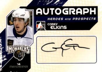 2010-11 In The Game Heroes and Prospects - Autographs #A-CE Corey Elkins  Front