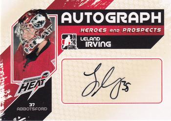 2010-11 In The Game Heroes and Prospects - Autographs #A-LI Leland Irving  Front