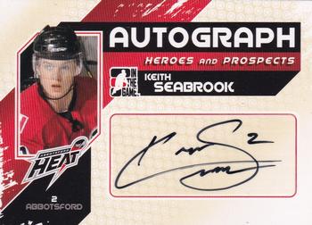 2010-11 In The Game Heroes and Prospects - Autographs #A-KSE Keith Seabrook  Front