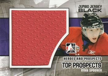 2010-11 In The Game Heroes and Prospects - Top Prospects Game Used Jerseys Black #JM19 Ryan Spooner  Front
