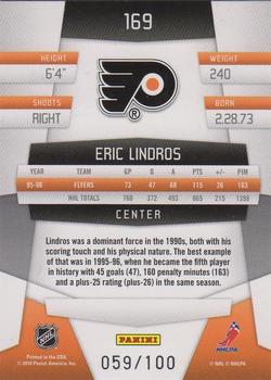 2010-11 Panini Certified - Mirror Blue #169 Eric Lindros  Back