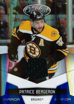 2010-11 Panini Certified - Mirror Blue Materials #12 Patrice Bergeron  Front