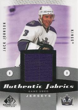 2010-11 SP Game Used - Authentic Fabrics #AF-JJ Jack Johnson  Front