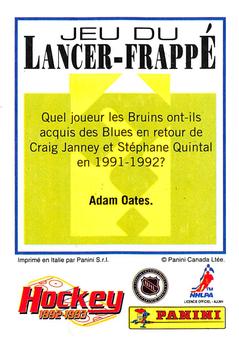 1992-93 Panini Hockey Stickers (French) #7 Dirk Graham  Back