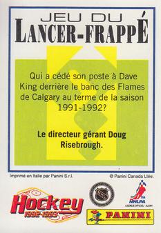 1992-93 Panini Hockey Stickers (French) #150 Shayne Corson  Back