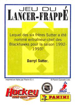 1992-93 Panini Hockey Stickers (French) #180 Alexei Kasatonov  Back