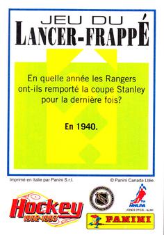 1992-93 Panini Hockey Stickers (French) #272 Gilbert Dionne  Back
