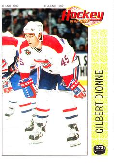 1992-93 Panini Hockey Stickers (French) #272 Gilbert Dionne  Front