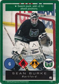 1995-96 Playoff One on One Challenge #45 Sean Burke  Front