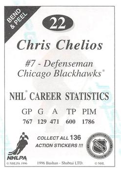 1995-96 Bashan Imperial Super Stickers #22 Chris Chelios Back