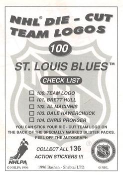 1995-96 Bashan Imperial Super Stickers #100 St. Louis Blues / Al MacInnis Back