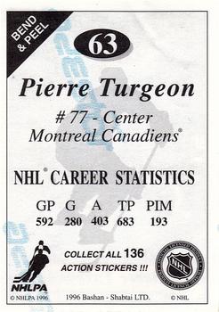 1995-96 Bashan Imperial Super Stickers #63 Pierre Turgeon Back