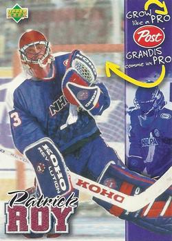 1996-97 Upper Deck Post Cereal Grow Like a Pro #NNO Patrick Roy Front
