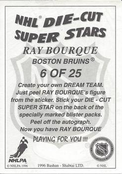 1995-96 Bashan Imperial Super Stickers - Die Cut #6 Ray Bourque Back