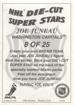 1995-96 Bashan Imperial Super Stickers - Die Cut #8 Joe Juneau Back