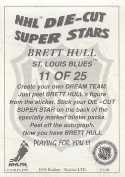 1995-96 Bashan Imperial Super Stickers - Die Cut #11 Brett Hull Back