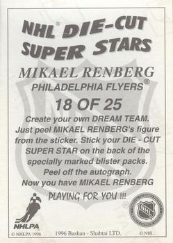 1995-96 Bashan Imperial Super Stickers - Die Cut #18 Mikael Renberg Back