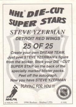 1995-96 Bashan Imperial Super Stickers - Die Cut #25 Steve Yzerman Back