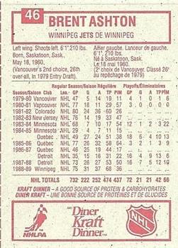 1989-90 Kraft #46 Brent Ashton  Back