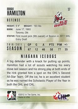 2011-12 In The Game Heroes and Prospects #17 Dougie Hamilton Back