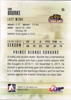 2011-12 In The Game Heroes and Prospects #85 Troy Bourke Back