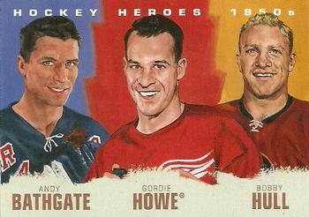2011-12 Upper Deck - Hockey Heroes: 1950s #HH13 Andy Bathgate / Gordie Howe / Bobby Hull Front