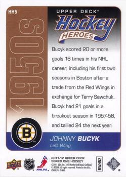 2011-12 Upper Deck - Hockey Heroes: 1950s #HH5 Johnny Bucyk  Back