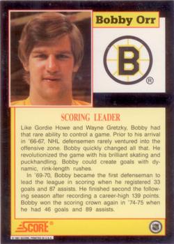 1991-92 Score Canadian Bilingual - Bobby Orr #NNO Bobby Orr Back