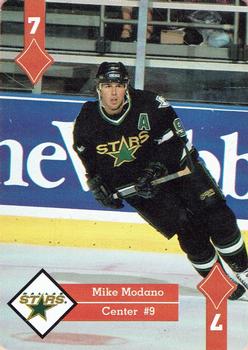 1995-96 Hoyle Western Conference Playing Cards #7♦ Mike Modano Front