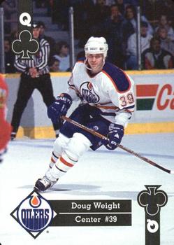 1995-96 Hoyle Western Conference Playing Cards #Q♣ Doug Weight  Front