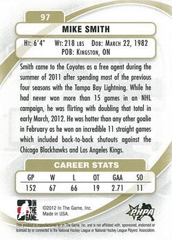 2011-12 In The Game Between The Pipes #97 Mike Smith Back