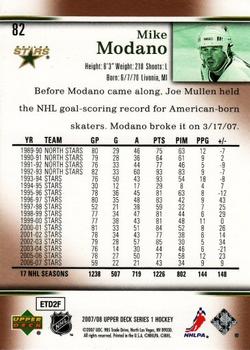 2007-08 Upper Deck #82 Mike Modano Back