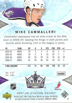 2007-08 Upper Deck Ovation #79 Mike Cammalleri Back