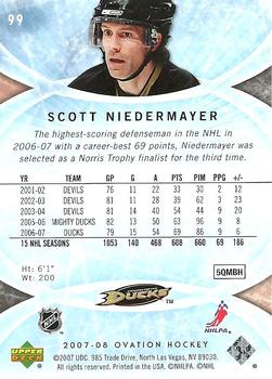 2007-08 Upper Deck Ovation #99 Scott Niedermayer Back