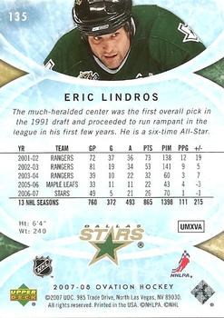 2007-08 Upper Deck Ovation #135 Eric Lindros Back