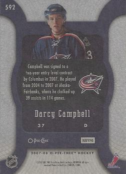 2007-08 O-Pee-Chee #592 Darcy Campbell Back