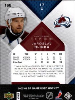 2007-08 SP Game Used #168 Jaroslav Hlinka Back